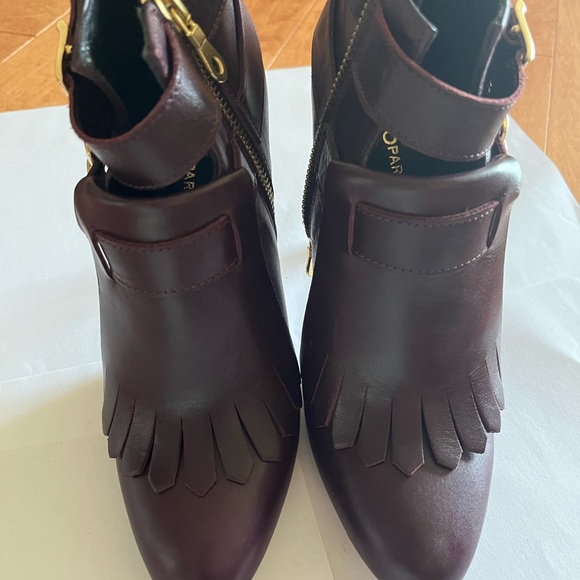 Burgandy leather booties nwot - Picture 8 of 13